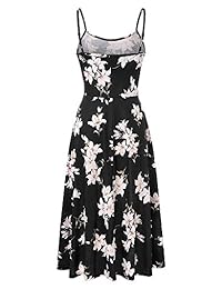 Vestido de verano para mujer, sin mangas, estampado floral, casual, para playa