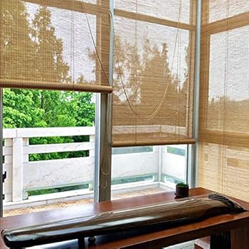 Fashion Decoration Bamboo Roll Up Window Blind 120 X 160 Cm In Carbonization Colour Privacy Window Blinds Window Film Bamboo Static Decorative For Home Kitchen Bedroom Living Room Buy Online At
