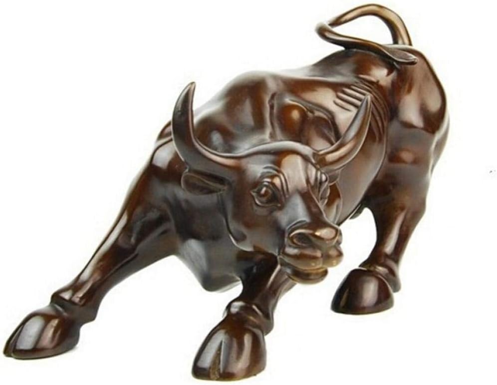 ELEVENFF Copper Production Charging Bull Creative Gifts 2018 Lucky Ornaments Stock Market And Business Home Office Decoration Feng Shui