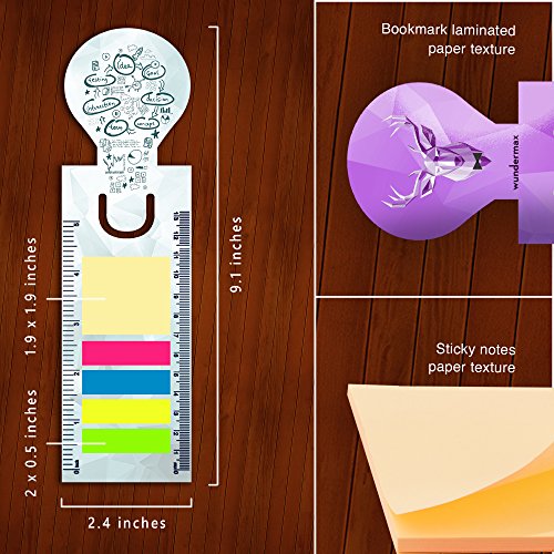 Wundermax Bookmarks 8-Pack Mixed Colors, Perfect Literary Gifts For Men and Women