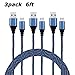 Micro USB Cable, USB to Micro USB Android Charger Cord, High Speed Charging Cable for Android Smartphones, Tablets, MP3, XBOX, PS4 and More 3Pack 6ft (Navy Blue)