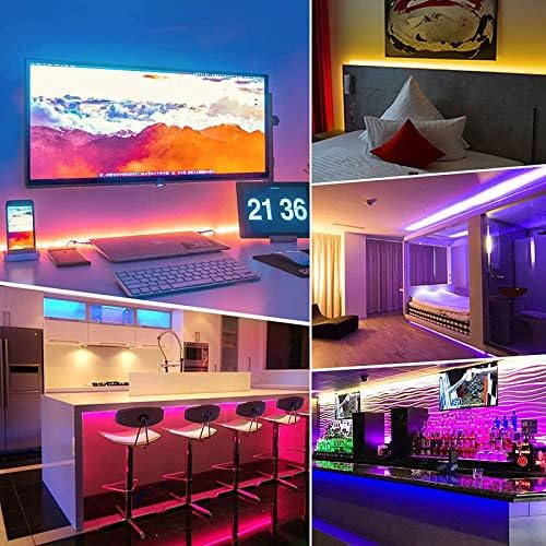 HitLights LED Strip Lights 32.8ft RGB 5050 Color Changing LED Tape
