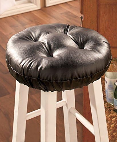 Faux Leather Stool Covers Black