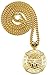 GWOOD Egyptian Gold Color Pendant with 36 Inch Long Cuban Necklace