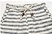 Banana Bucket Men’s Summer Casual Linen Drawstring Striped Beach Shorts Grey