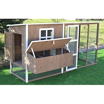 Omitree Large 87 Wood Chicken Coop Backyard Hen House 4 8 Chickens Nesting Box Run