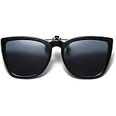 Long Keeper Polarized Clip on Sunglasses Over Prescription Women Men with UV Protection Clip on Cat Eyeglasses