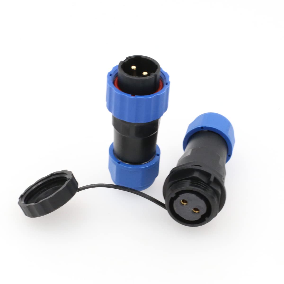 DRR SD20 Waterproof Aviation Connector Pair In-line Plug with Socket 2Pin IP68 for Solar Energy System