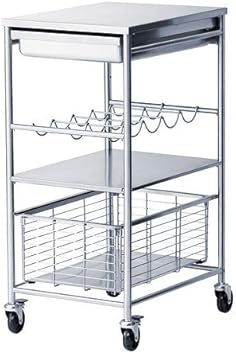 Carrello Portavivande In Acciaio Inox - 3 Ripiani, 85x45x89 Cm - Per Ristoranti, Hotel E Scuole - Foto 5