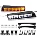 Visor Lights Emergency Amber White Visor lights bar 2-15 LED 26 Flash Patterns Windshield Interior Split LED Visor Light Bar