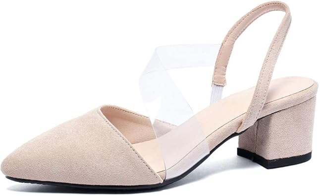 clear small heel shoes