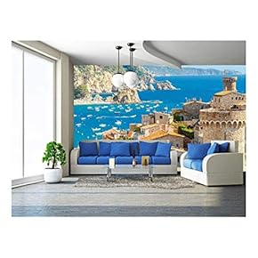 The Famous Resort of Tossa De Mar on The Costa Brava. - Removable Wall Mural | Self-Adhesive Large Wallpaper - 66x96 inches
