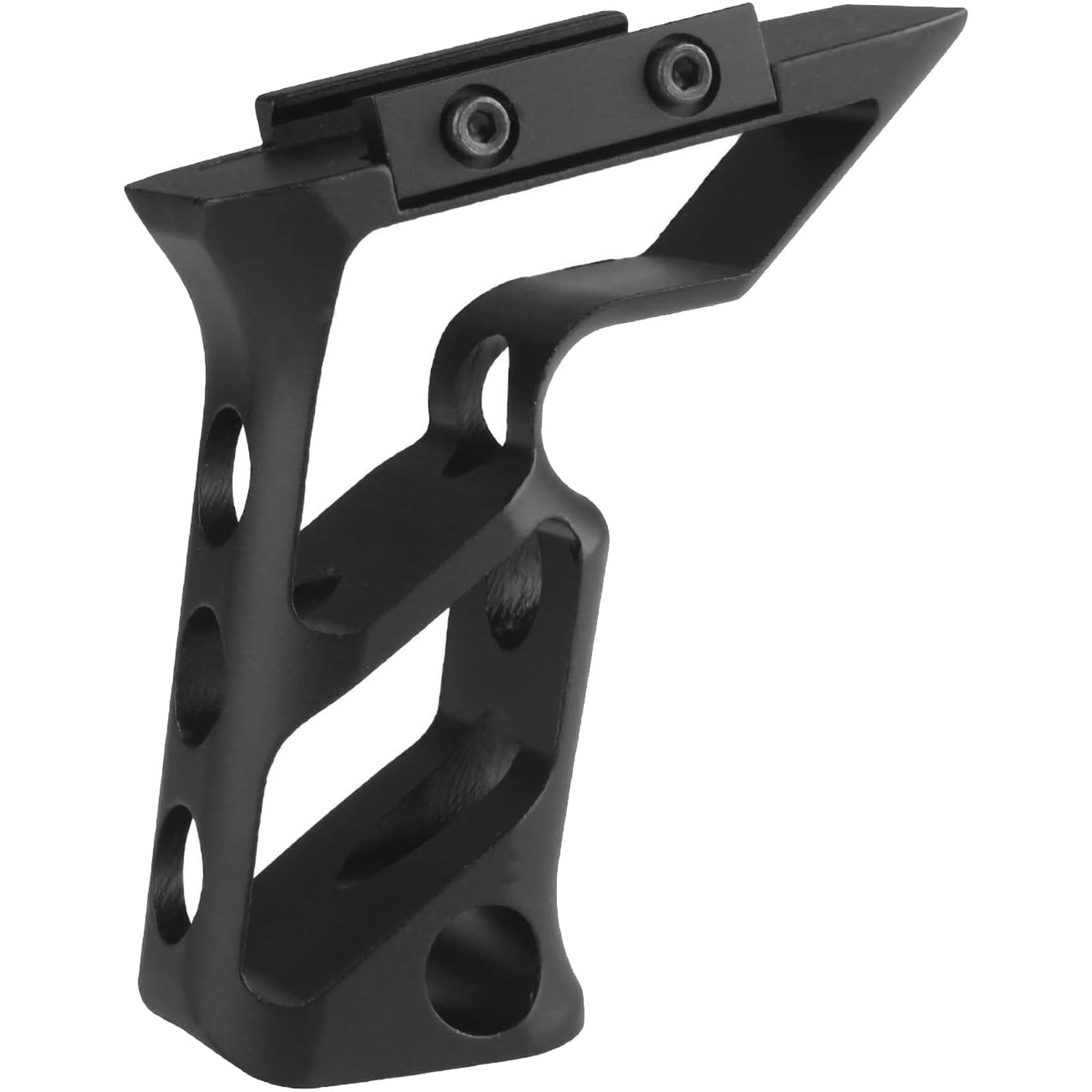 SBGJMY Tactical Aluminum Picatinny Rail Vertical Foregrip Long Front Grip Angled Hand Stop for 20mm Picatinny Rail System