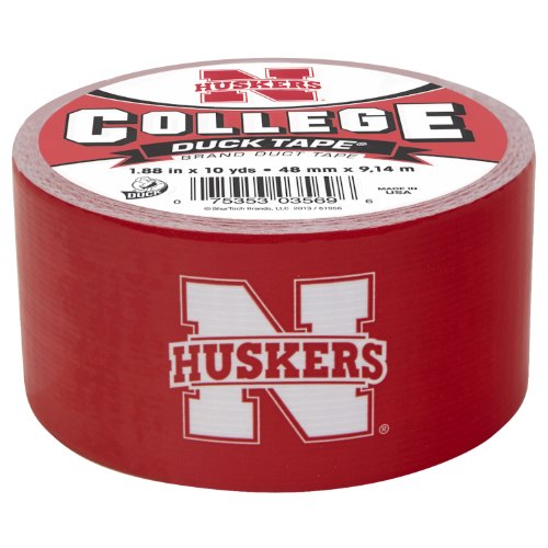 Duck Brand 240869 University of Nebraska College Logo Duct Tape, 1.88-Inch by 10 Yards, Single Roll
