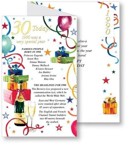 Simon Elvin Carte D Anniversaire Pour Homme De 30 Ans En 18 Avec Inscription En Anglais 19 Was A Special Year Amazon Fr Cuisine Maison