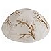Gold and Silver Tree of Life Raw Silk Yair Emanuel Tallit with Matching Bag and Kippa