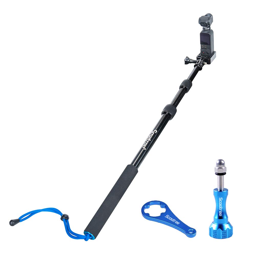Smatree All Aluminum Alloy Handheld Telescopic Pole with Expansion Brakcet for GoPro HERO Max,DJI Osmo Pocket 2,DJI Osmo Pocket, GoPro HERO 9/8/7/6/5/4/3/2/1 (15.8-Inch - 40.5-Inch)