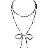 Western Jewelry Navajo Pearl Bow Necklace for Women Handmade Layered Boho Pearls Necklaces for Cowgirl