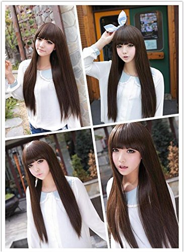 Atozwig synthetic hair wig natural wigs for women long 70cm strai…
