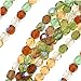 Czech Fire Polish Glass Beads 6mm Round Earthtones Green Brown Amber Mix (50 Beads)