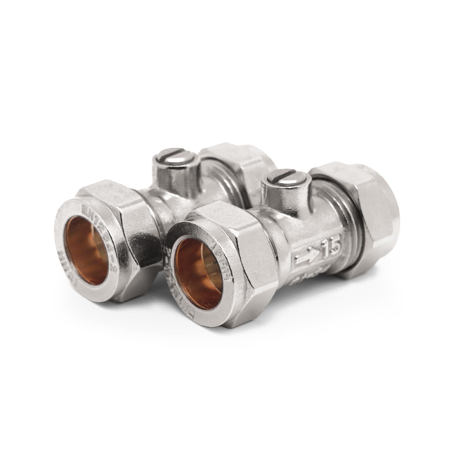 15mm Isolation Valves - Vancoco 2pcs Isolation Valves Compression Ends