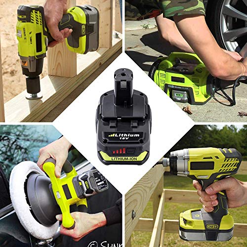 P102 18 Volt 2.5Ah with LED Indicator Replacement for Ryobi 18V Battery lithium ONE Plus P100 P103 P104 P105 P107 P108 P122