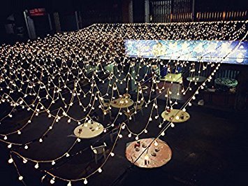 Naisidier 100LED 33 Feet Ball Globe Long String Lights Warm Color Fairy Starry Light for Xmas  Party Home Garden (Warm White)