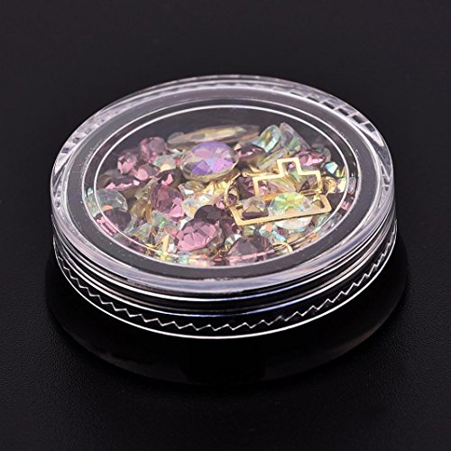 Sharemen 3D Nail Art Decorations Bling Nail Art Rhinestones (L) - Thumbnail 2
