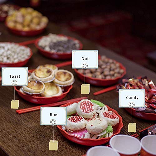 10pcs Music Shape Table Number Holder Name Place Card Holder Memo Clip Holder Standr Pictures Card Paper Menu Clip … (Gold) - Thumbnail 5