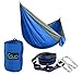 Esup XL Camping Hammock -Multifunctional Lightweight Nylon Portable Hammock, Best Parachute Hammock for Backpacking, Camping, Travel (Blue/Gray, 118