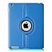 Fintie Rotating Case for iPad 4th Generation (2012 Model), iPad 3rd Gen (2012 Model), iPad 2 (2011 Model) 9.7 inch Tablet - 360 Degree Rotating Smart Stand Cover Auto Wake/Sleep, Blue