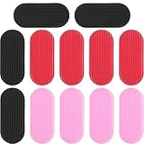 Boao 12 Pieces Hair Holders for Man Woman Hair Fringe Sticker Hair Holders (Black, Pink, Red)