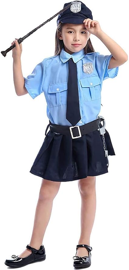 子供 コスプレ 女の子 男の子 警察官 仮装 婦人警官 男女兼用 ガールズ ポリス ハロウィン giri 1 s