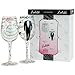 Enesco Designs by Lolita Wine Glass, Bride & Groom Set os 2, 15 oz