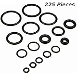 225 Piece O Rings Assortment Set - Heavy Duty Rubber Rings for Professional Plumbing, Supplies, Tools, Automotive, Garage, Plumber, Mechanic, Workshops, Repairs, Air & Gas Connections -By Katzco
