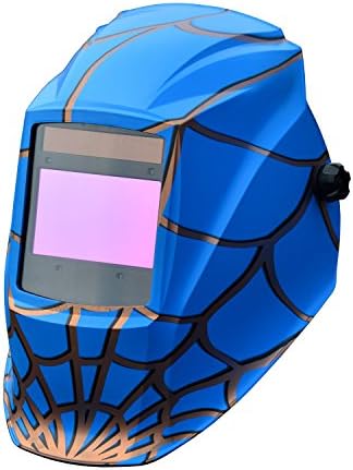 Tyno Safety Auto-Darkening Welding Helmet Wide Shade Range Solar or Battery Powered with 2 Optical Sensors CE/ANSI/CSA Certified