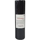 Superpunch Cloud Cover Stitch 12 inch x 10 Yard Roll, SuperStable Lightweight Stabilizer, Over The Back Fusible, Iron On Soft Cutaway Stabilizer for Embroidery Machines Backing - Black - Made in USA