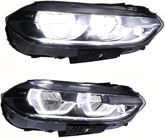Amazon 2pcsヘッドライトアセンブリfor Bmw 1 Series F52 16 バイキセノンレンズプロジェクターダブルビームキセノンhidキット付きledデイタイムランニングライトfor Bmw 1シリーズf52 ヘッドライト本体 車 バイク