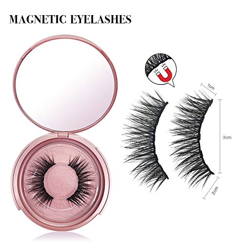 BONNIESTORE Magnetic Eyeliner With Magnetic Eyelashes, False Eyelash Applicator, No Glue 3D Reusable Magnetic False Eyelashes, Easier To Use, Even For Beginners