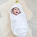 Puj– Hug, Hands-Free Hooded Baby Bath Towel, Thick and Ultra-Soft Baby Towel with Interlocking Tabs, Machine-Washable Hooded Towel for Infants, 30 x 30 inches, White
