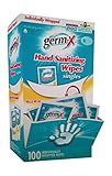 Germ-X Hand Sanitizing Wipes - Premium Brand with Moisturizing Vitamin E - Individually Wrapped Travel Packets- Hand Towels - Dispenser Box, Large