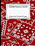 Composition: Red Bandana College Ruled Book