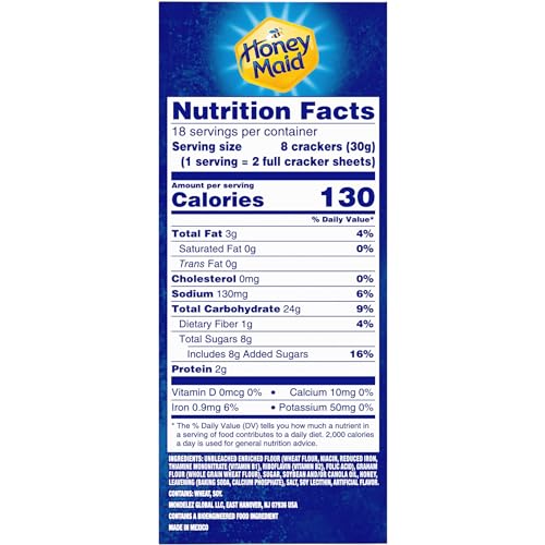 HONEY MAID GRAHAM CRACKERS, FAMILY SIZE, 19.2 OZ