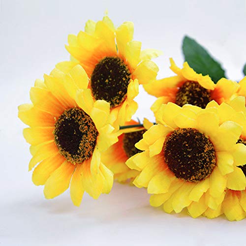 Mocoosy 100Pcs Artificial Sunflower Heads 2.8" Fake Sunflowers Yellow