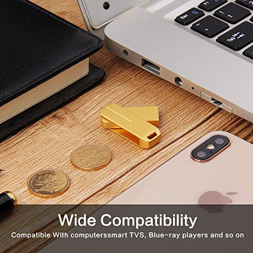 UPSTONE 128GB USB 3.0 Flash Drives Pen Drive Memory Stick Thumb Drive USB Drives (128GB Gold)