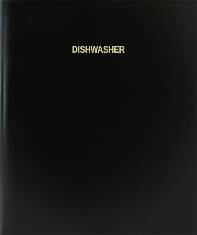 BookFactory Dishwasher Log Book/Journal/Logbook 120 Page
