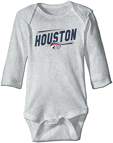 University Of Houston Houston Cougars Logo Kids Baby Long-sleeve Jumpsuit Ash