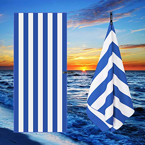 DARCHEN Microfiber Beach Towels Oversize Travel Beach Towel 4 Pack - Quick Dry Towel for Swimming, Sand Free Towel (Extra Large XL 70x35 inch) for Kids Adult