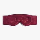 Dore & Rose Aura Sleep Mask, 100% Light Blocking Mulberry Silk Eye Mask (23 Momme), Extra Room for Lashes, Reduces Eye Bags & Dark Circles, Adjustable Travel Deep Sleep Mask for Men & Women (Burgundy)