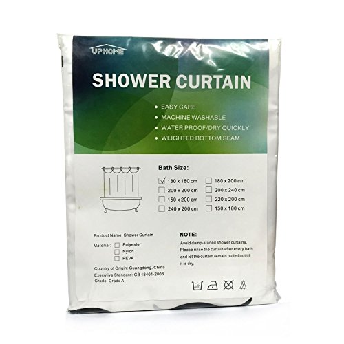 image for Uphome 72 X 78 Inch Waterproof Grey Paris Eiffel Tower Custom Bathroom